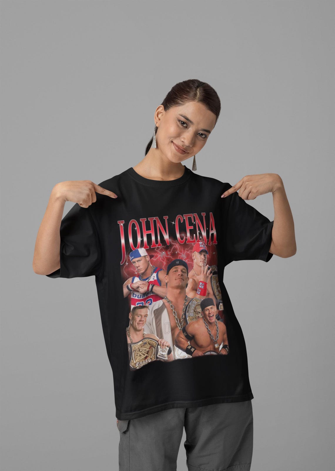 Vintage 90s John Cena Tee Shirt, Classic Graphic Tee Bootleg T-shirt Gift
